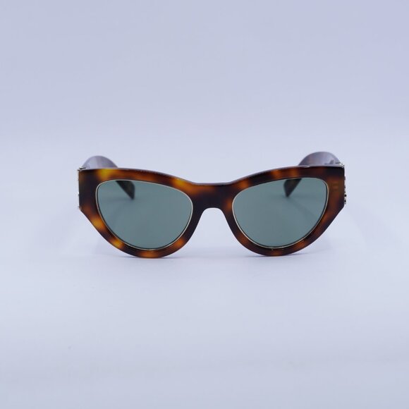 ?️ New Saint Laurent SL M94 RIM 001 Sunglasses - Havana Frame, Green Lenses main image 6